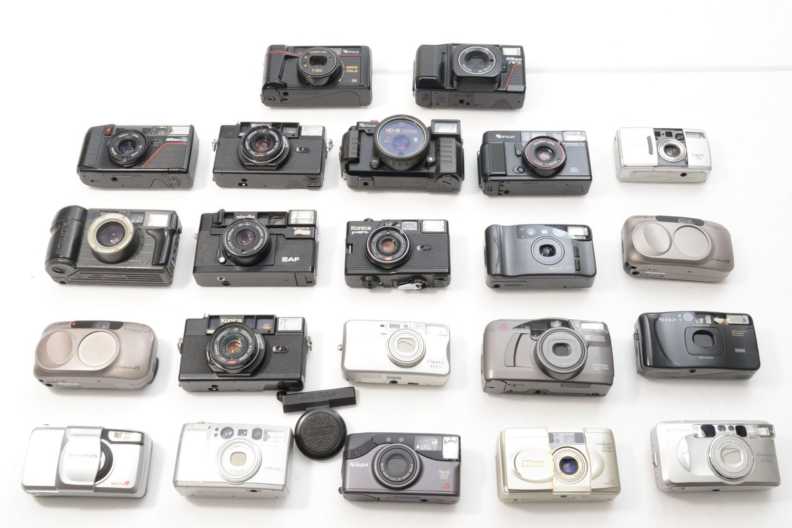 ジャンク コンパクトフィルムカメラ まとめ Nikon ニコン L35 AD3 Capios 現場監督 Konica FUJIFILM 富士フィルム 76250914