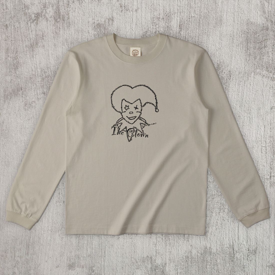 グラフィックロングTシャツ　The Clown Mono / Black -Long-