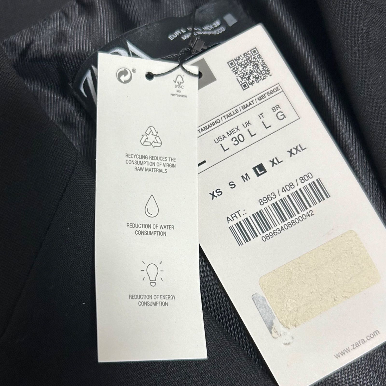 新品未使用タグ付き 新品未使用タグ付き ZARA ロングチェスターコート