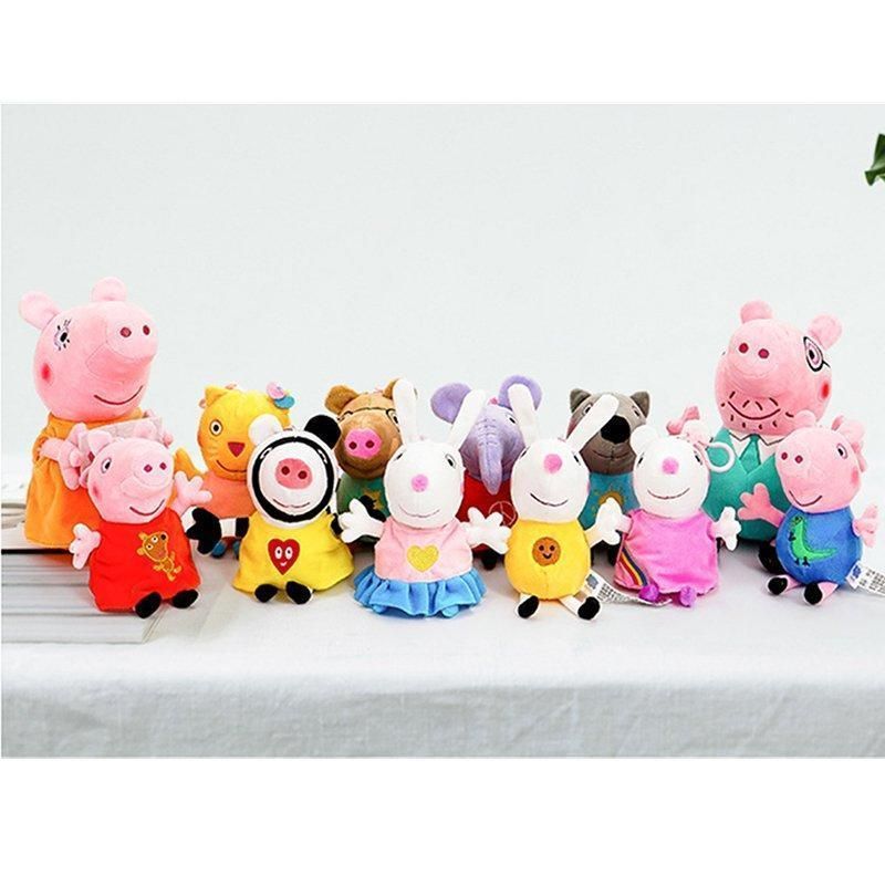 ペッパピッグ ぬいぐるみ 萌えグッズ 日常 装飾品 モデル アニメ 漫画 置物 萌えグッズ コスプレ ジョージ ペッパ 子供 プレゼント 30cm/19cm