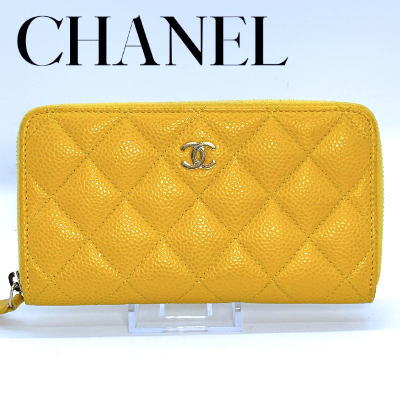 CHANEL シャネル 財布 ラウンドファスナー キャビアスキン