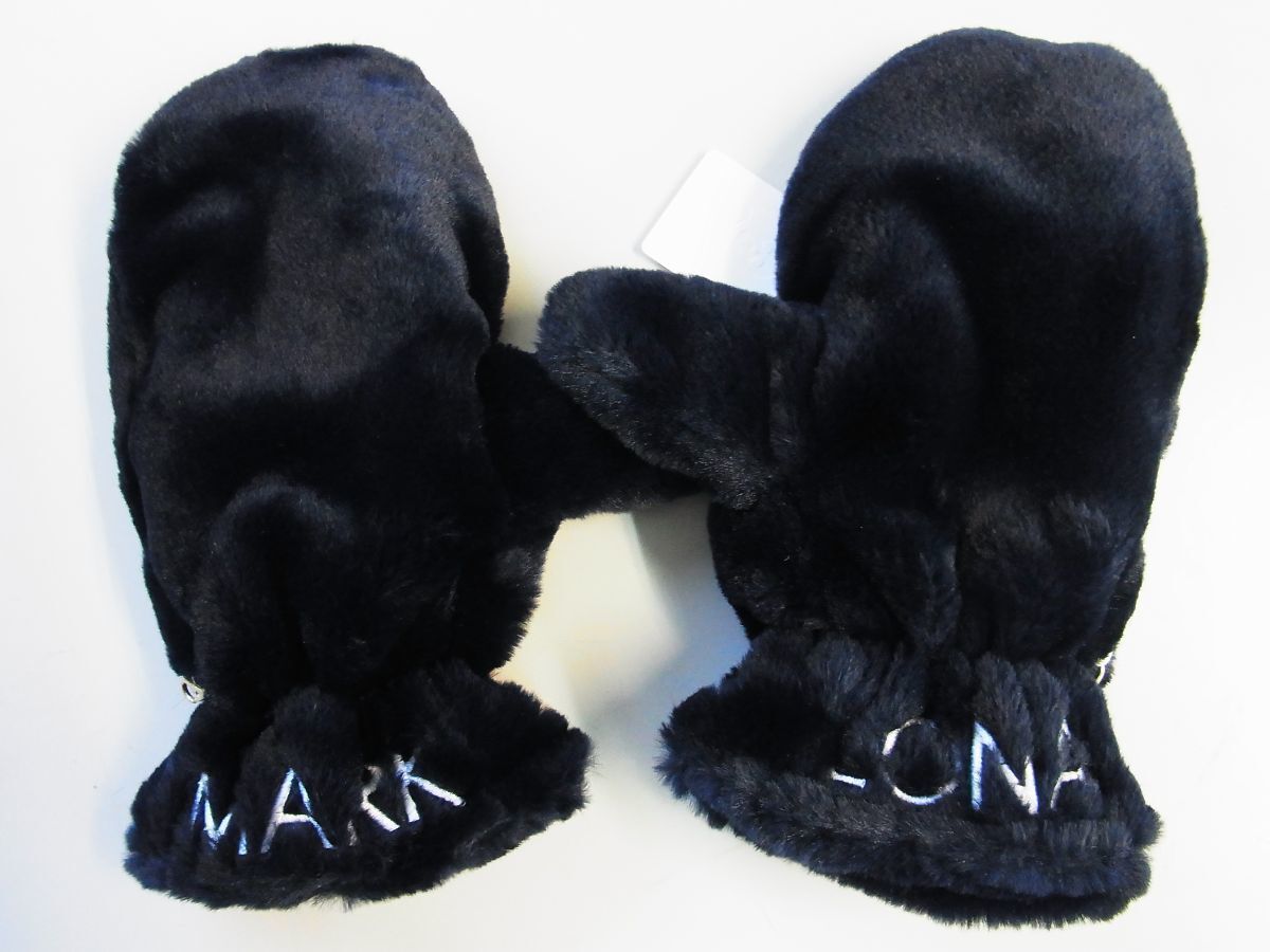 マーク＆ロナ☆モコモコフェイクファーミトン Free ネイビー紺