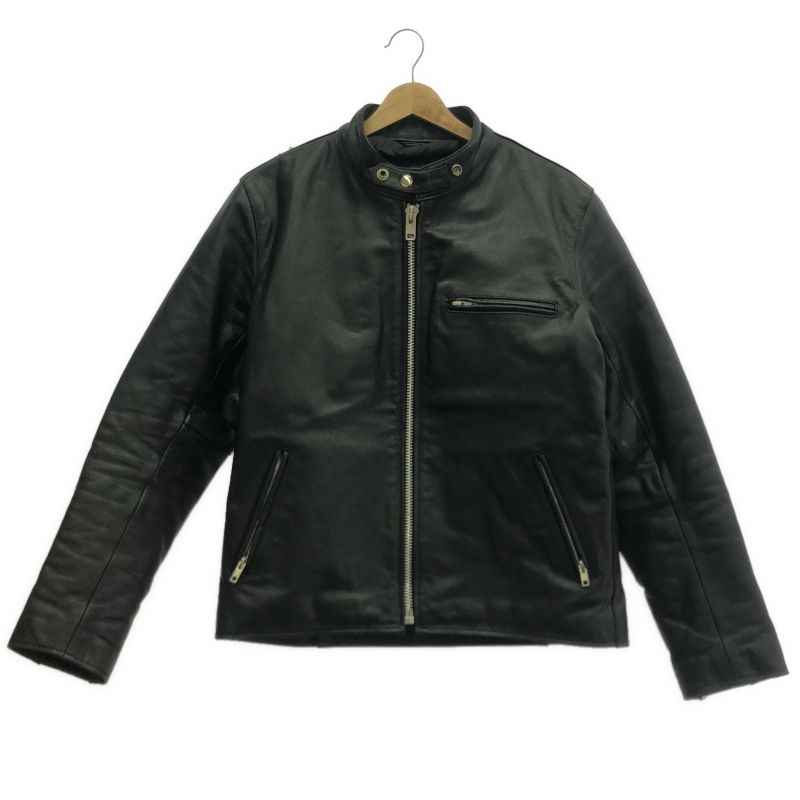 【中古】Freedom レザージャケット サイズ40 ブラック[91]