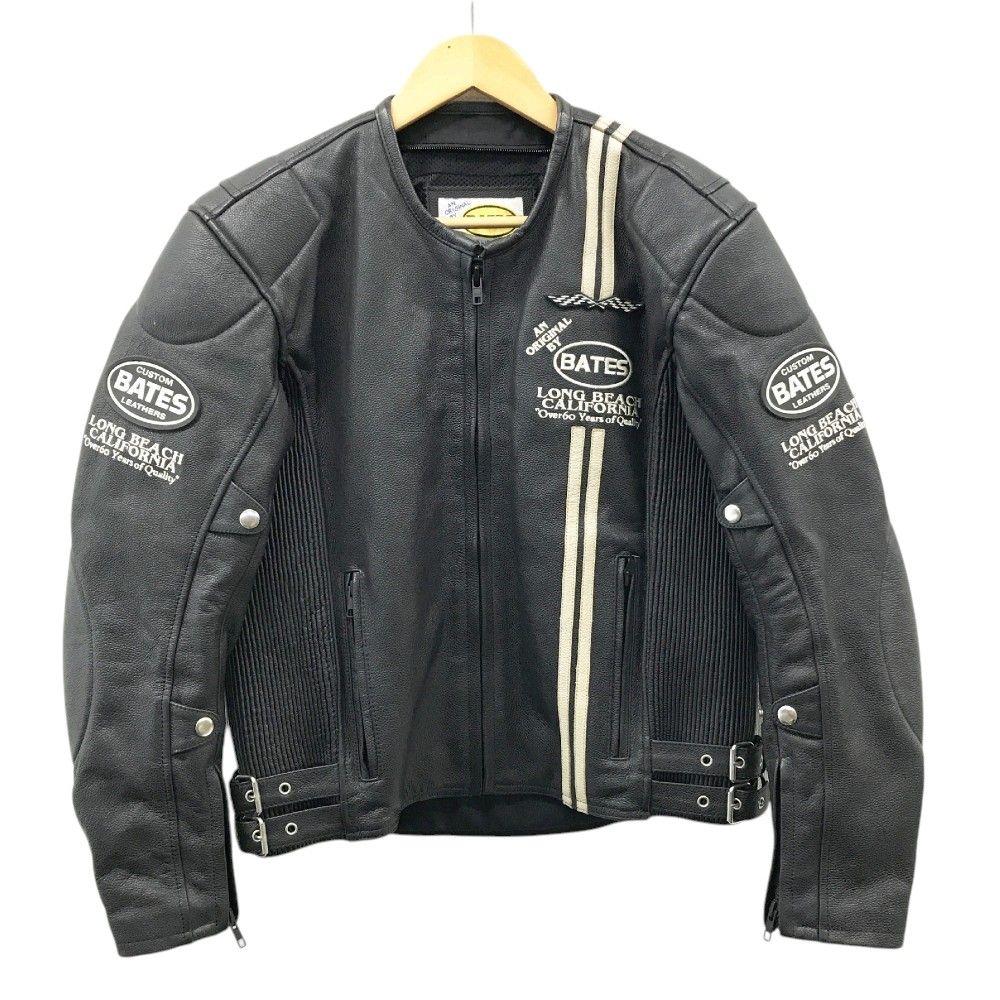 BATES ベイツ レザー ライディングジャケット ブラック系 M 240101432463