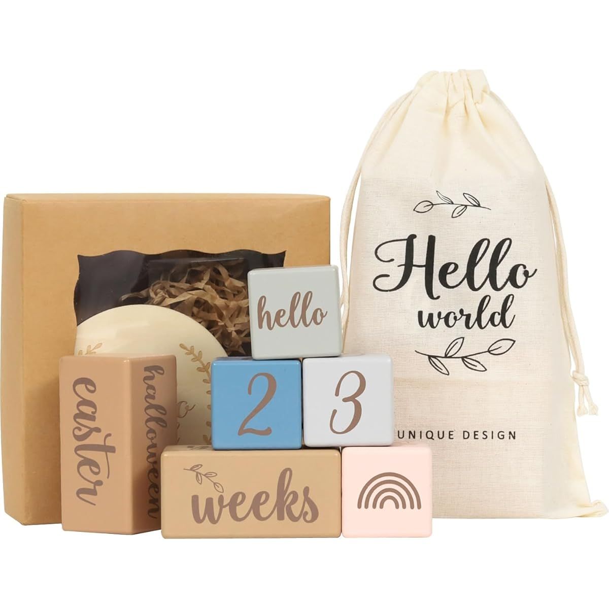  天然木 ベビー月齢マイルストーンフォトセット 出産祝いに ニューボーンフォト 月齢フォト 行事 記念品