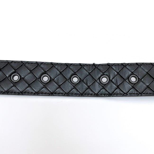 BOTTEGA VENETA ボッテガベネタ イントレチャート ペルト 黒 ブラックイントレチャート ベルト| Bottega Veneta® 日本