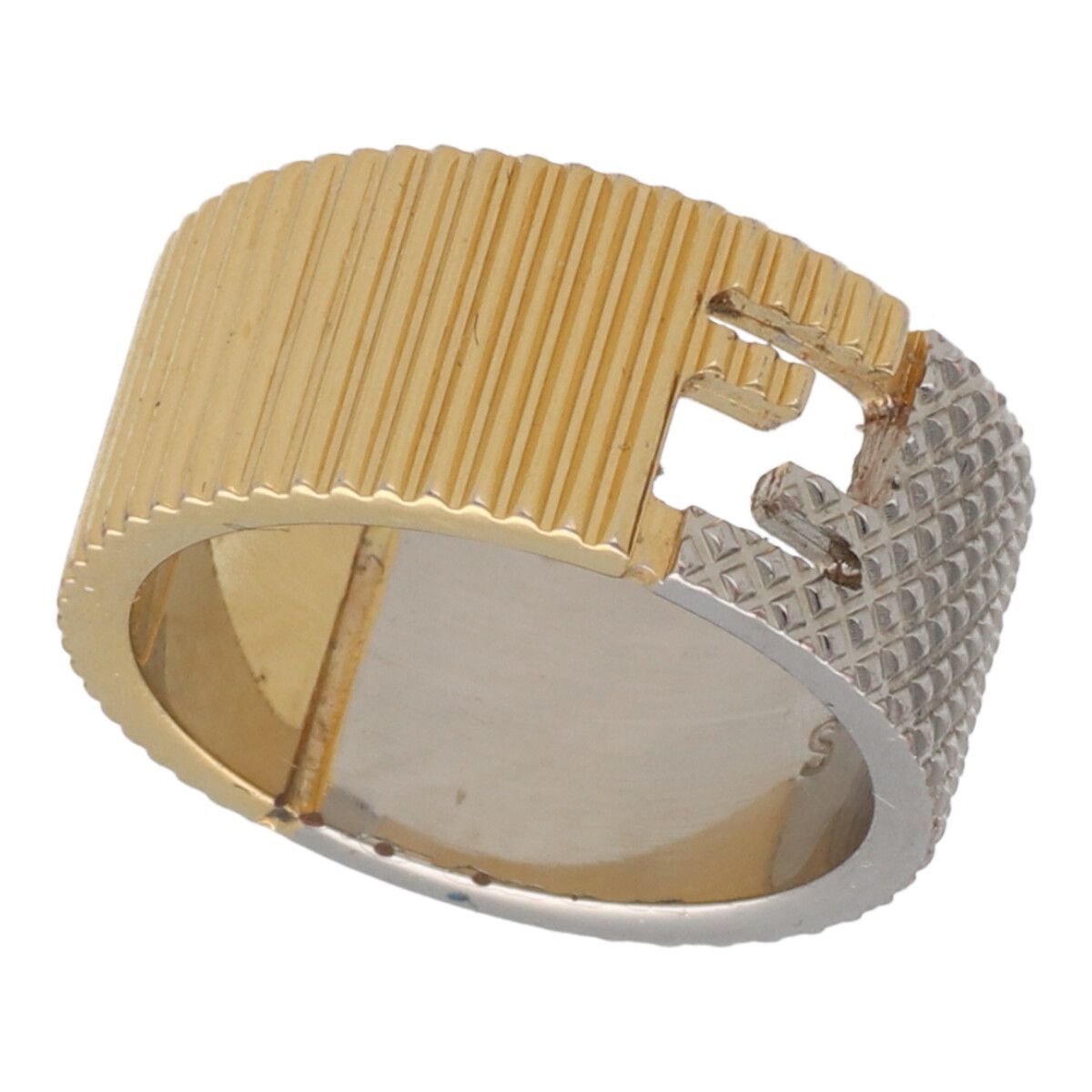 中古】 Fendi フェンディ FFリング 7AJ774APUPF0F0N ゴールド シルバー