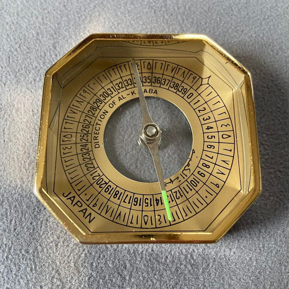 希少品】AL-KAABAコンパス 八角ゴールド 255GA 日本製キブラコンパス