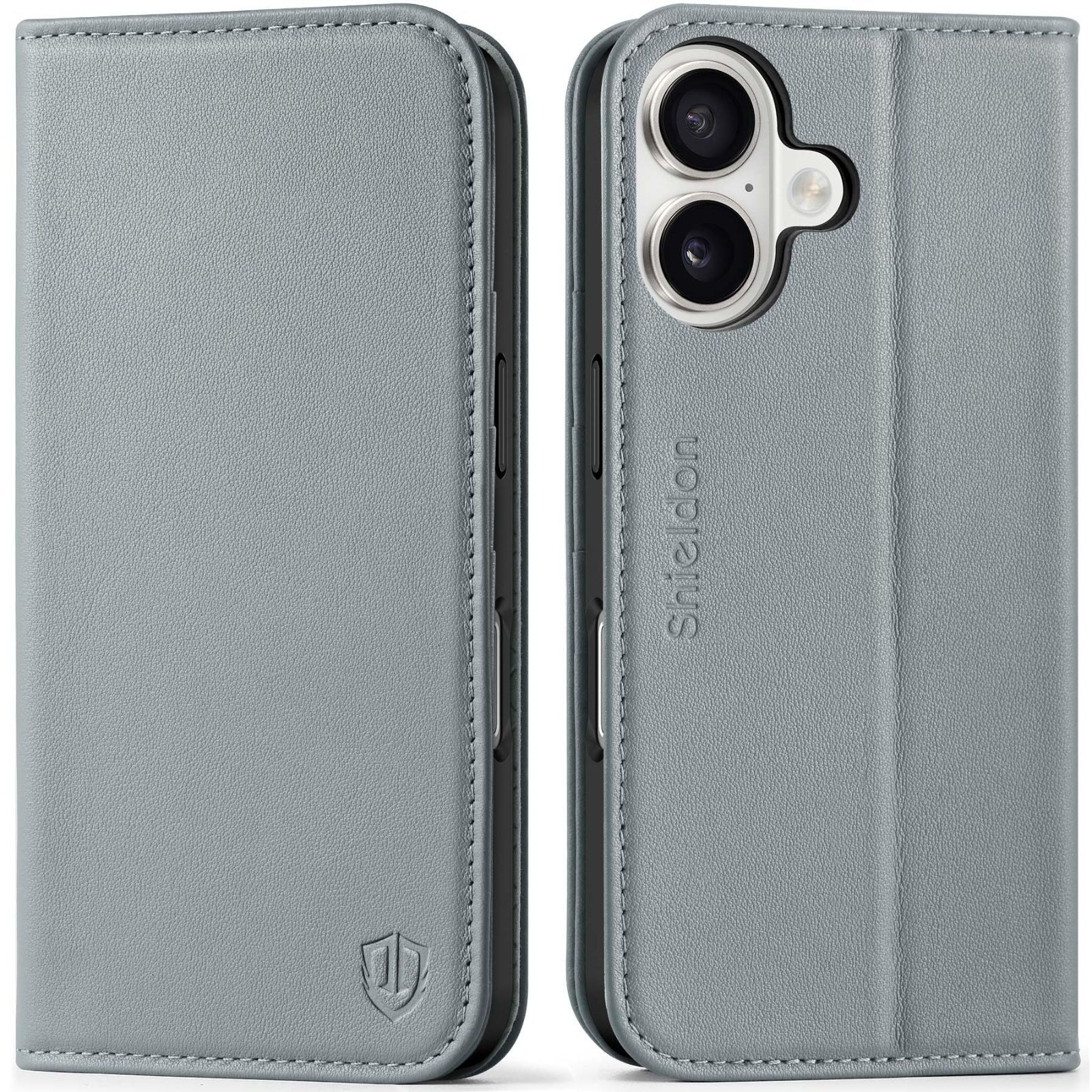 SHIELDON iPhone13 Pro Max 対応 ケース 手帳型 本革 衝撃吸収TPU素材 横置きスタンド機能 カードポケッ  人気商品】SHIELDON iPhone 15Pro 対応ケース 手帳型 本革 あいふぉん15 プロ スマホカバー 衝撃吸収 TPU素材  横置きスタンド機能 カード収納 マグネット内蔵 [RFID ... iPhone13プロマックス用手帳型ケース グレー