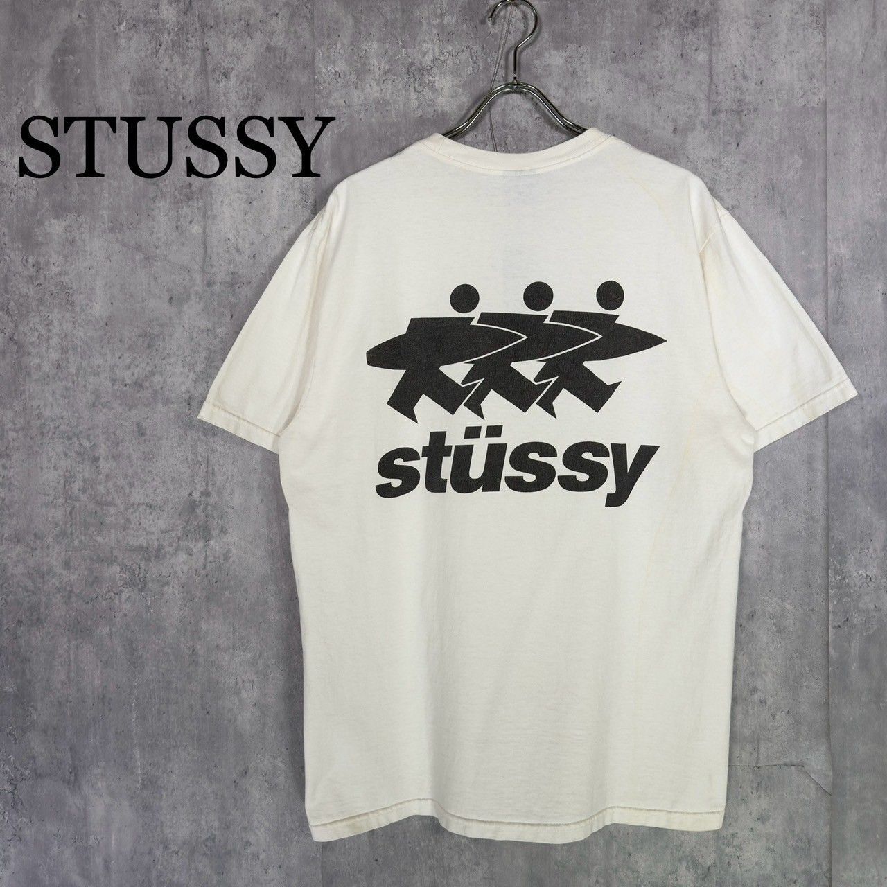 Stussy キャラクター マスコット　プリント Tシャツ M stussy ステューシー Tシャツ M センターロゴ プリントロゴ