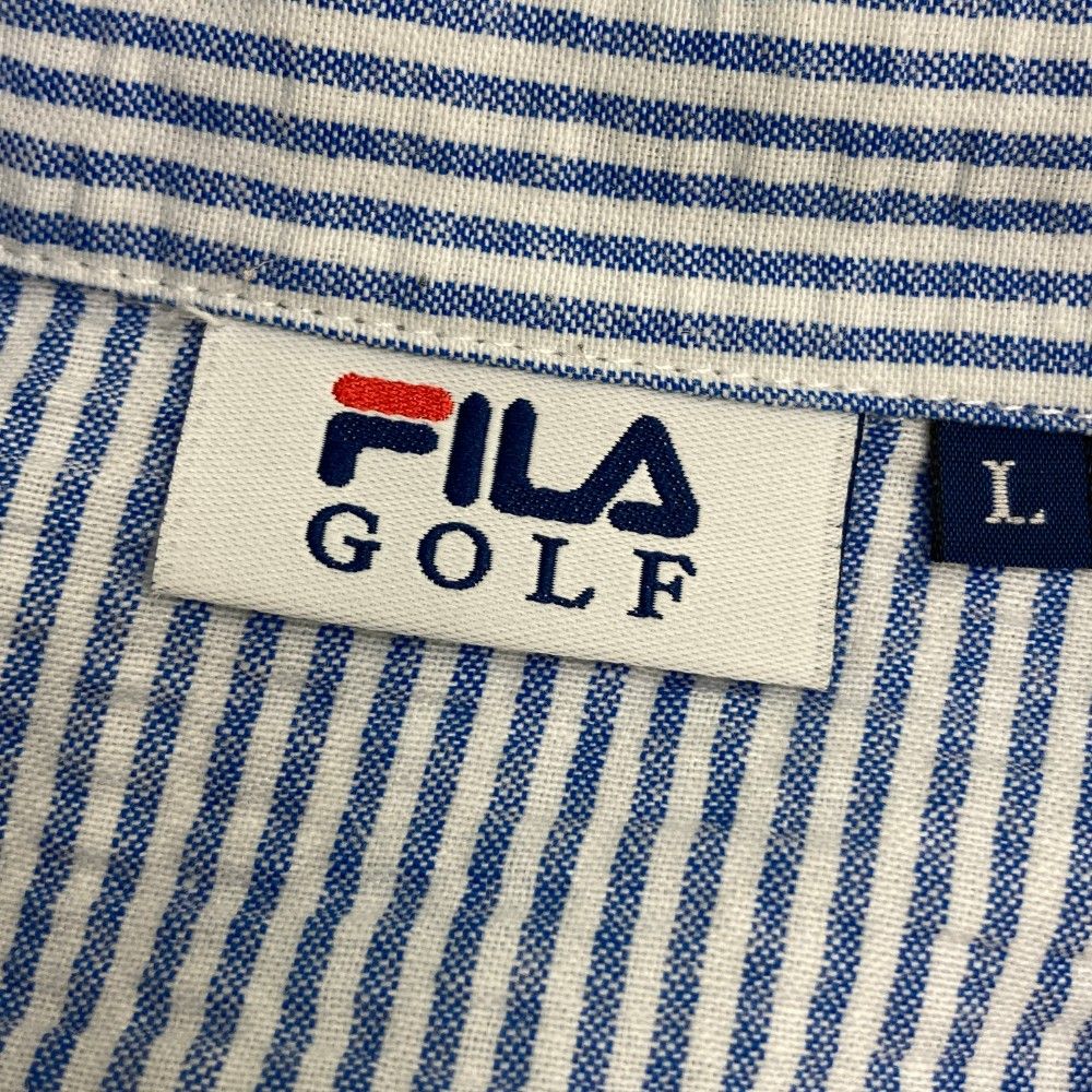 FILA GOLF フィラゴルフ　ウェア　シャツワンピース　ストライプ　ロゴ FILA GOLF ワンピース 「FILA GOLF/フィラゴルフ」レディース