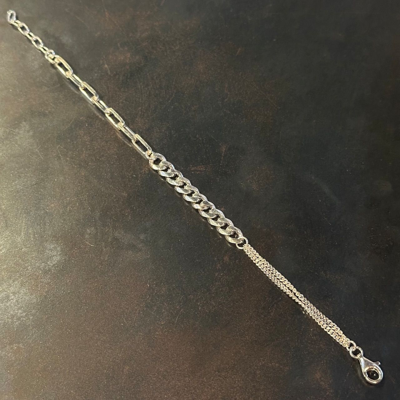 SILVER925 3 CHAIN BRACELET/シルバー/ブレスレット LURAKU ブレスレット 「LURAKU」Silver925 Chain Bracelet
