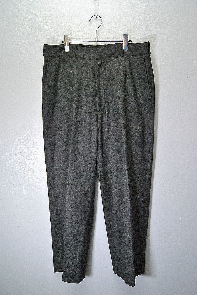 COMOLI ウールフラノ パンツ コモリ 24SS チャコールグレー 4