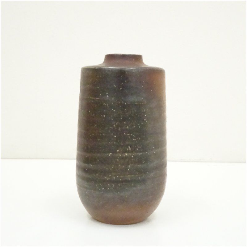備前焼 山本出造 花入（共箱） 花入れ 茶道 茶道具 花瓶 花器