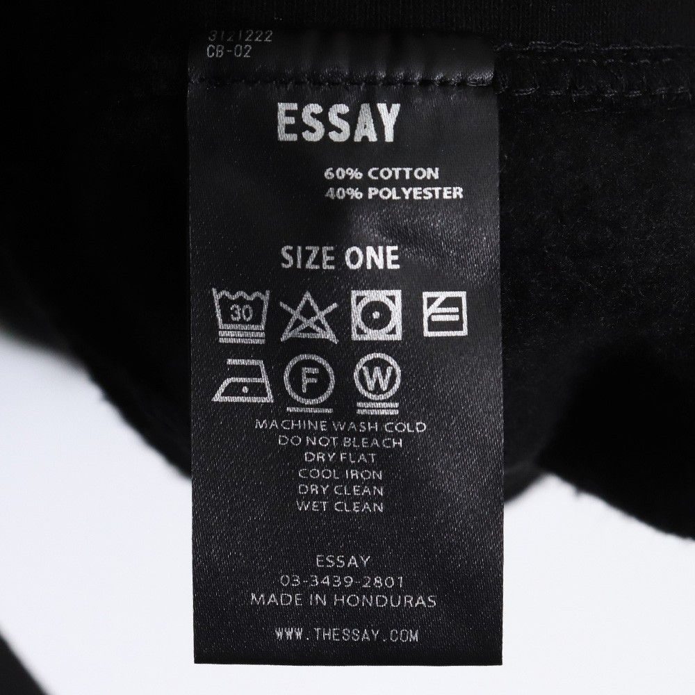 未使用 ESSAY BLACK SWEAT DARKSIDE CLUB ONE SIZE