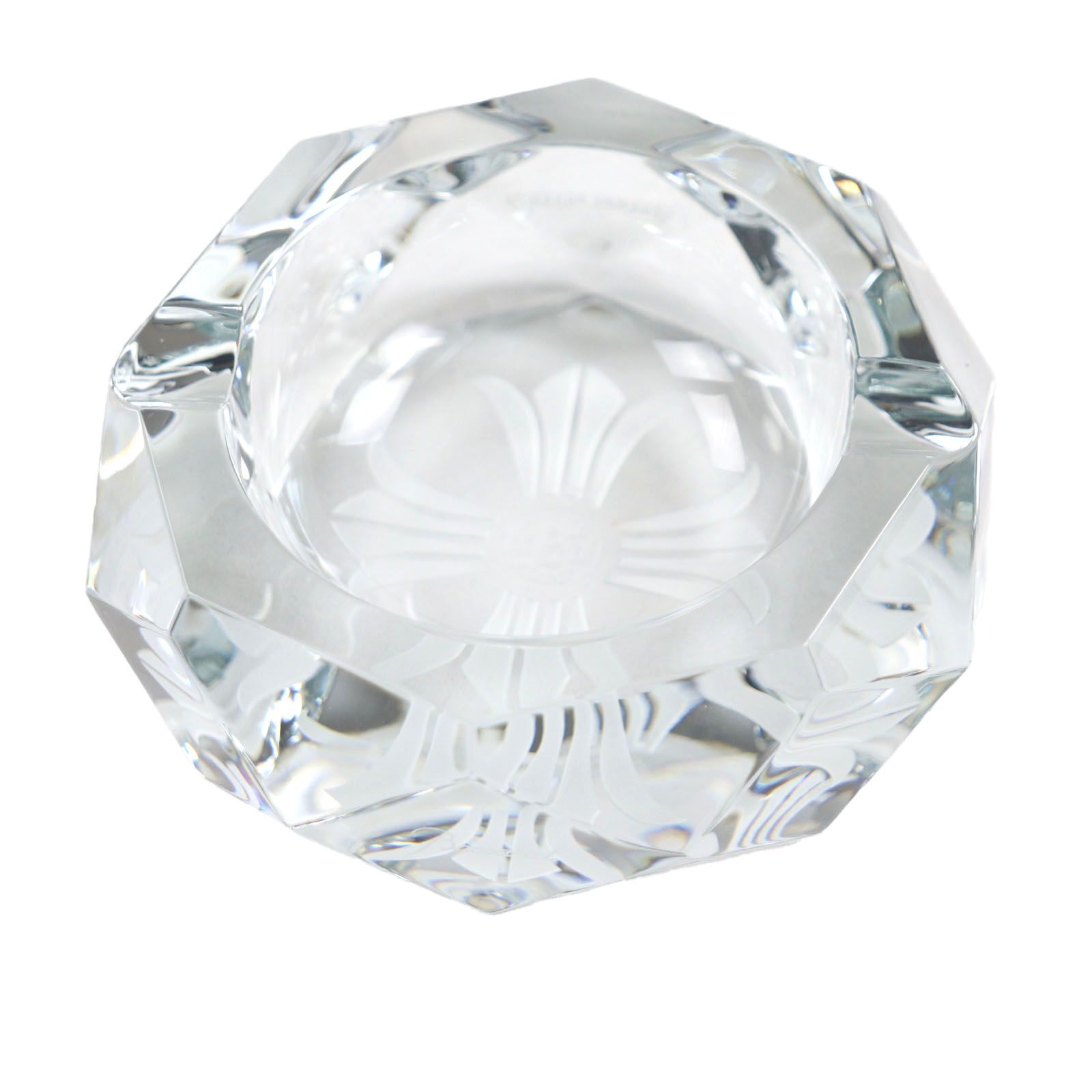 ♥品 CHROME HEARTS BACCARAT クロムハーツ バカラ CIGARETTE ASHTRAY シガレットアッシュトレイ スモール クリスタルガラス CHプラス 灰皿 クリア き メンズ
