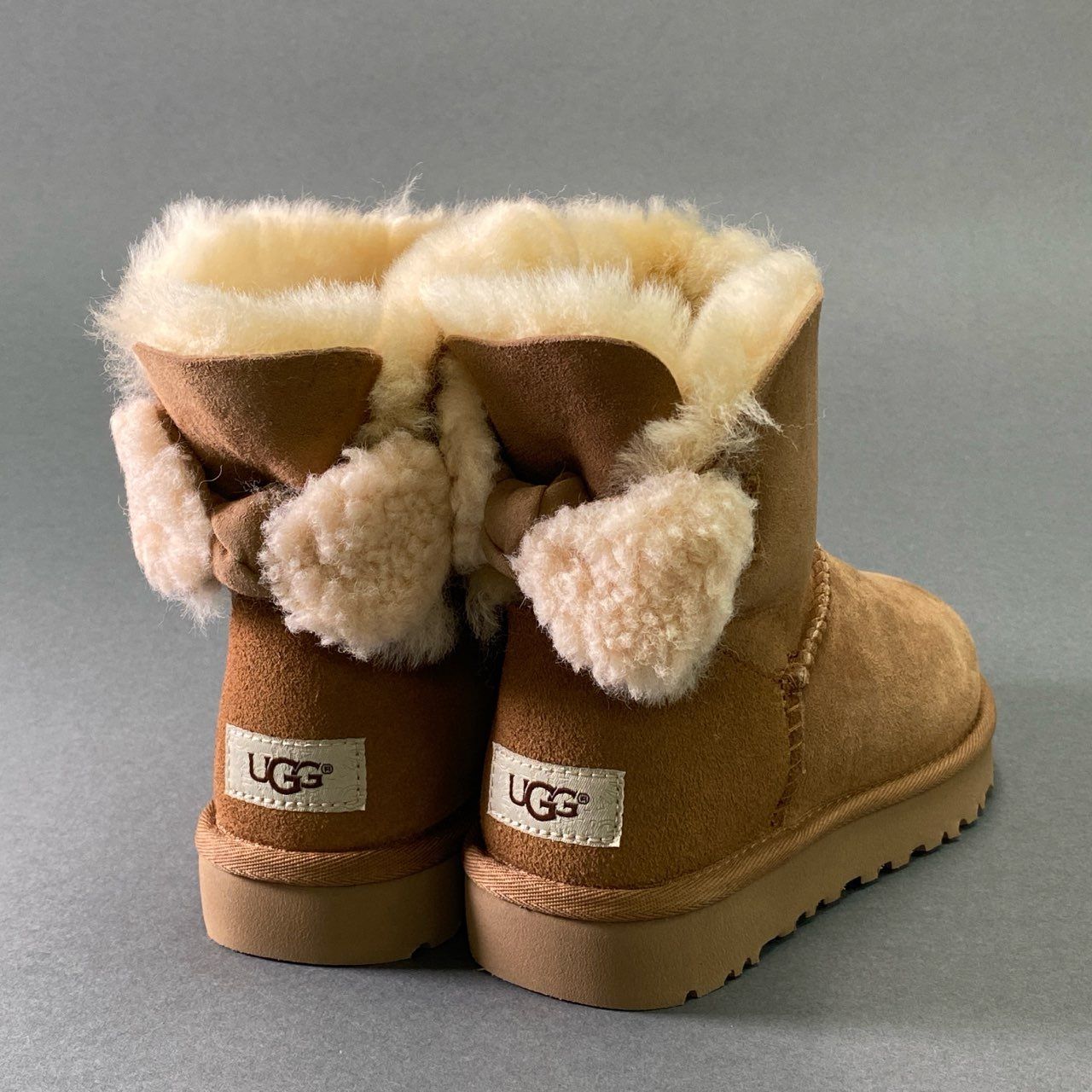 UGG ムートンブーツ ブラウン リボン付き 【公式通販】