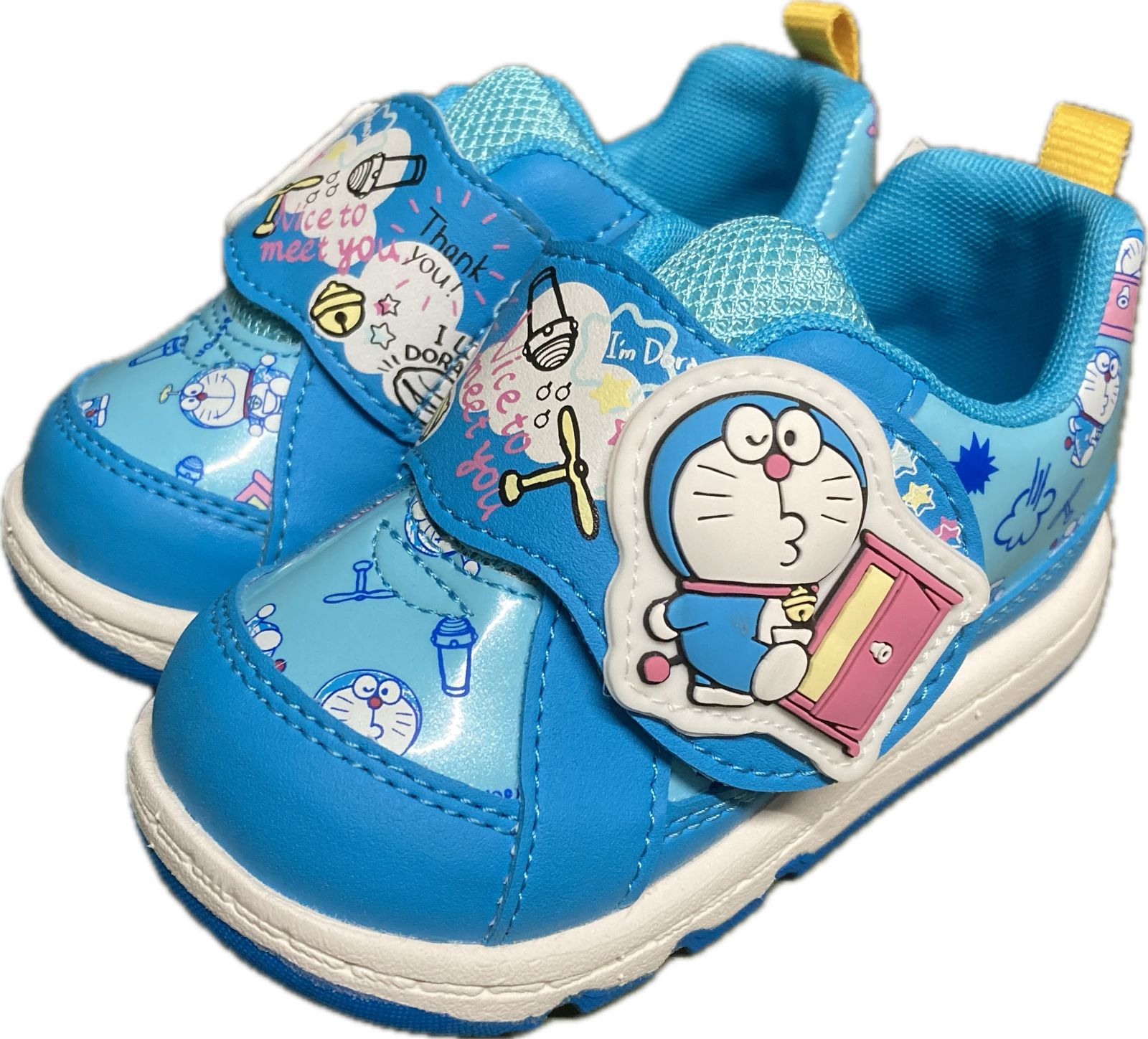 ドラえもん 子供靴 スニーカー ムーンスター ブルー 青 面ファスナー ２E 月星 12.5cm 13cm 13.5cm 14c,m 14.5cm