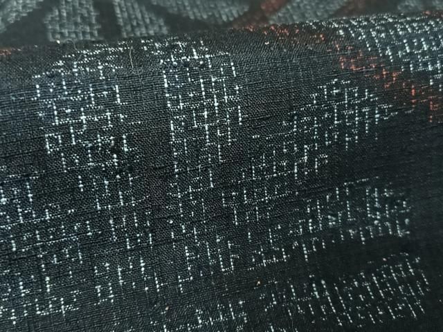 平和屋着物●本場結城紬　重要無形文化財　80亀甲　花菱文　正絹　逸品　AAAY9887np 平和屋着物○本場結城紬 重要無形文化財 80亀甲 花菱文 正絹 逸品