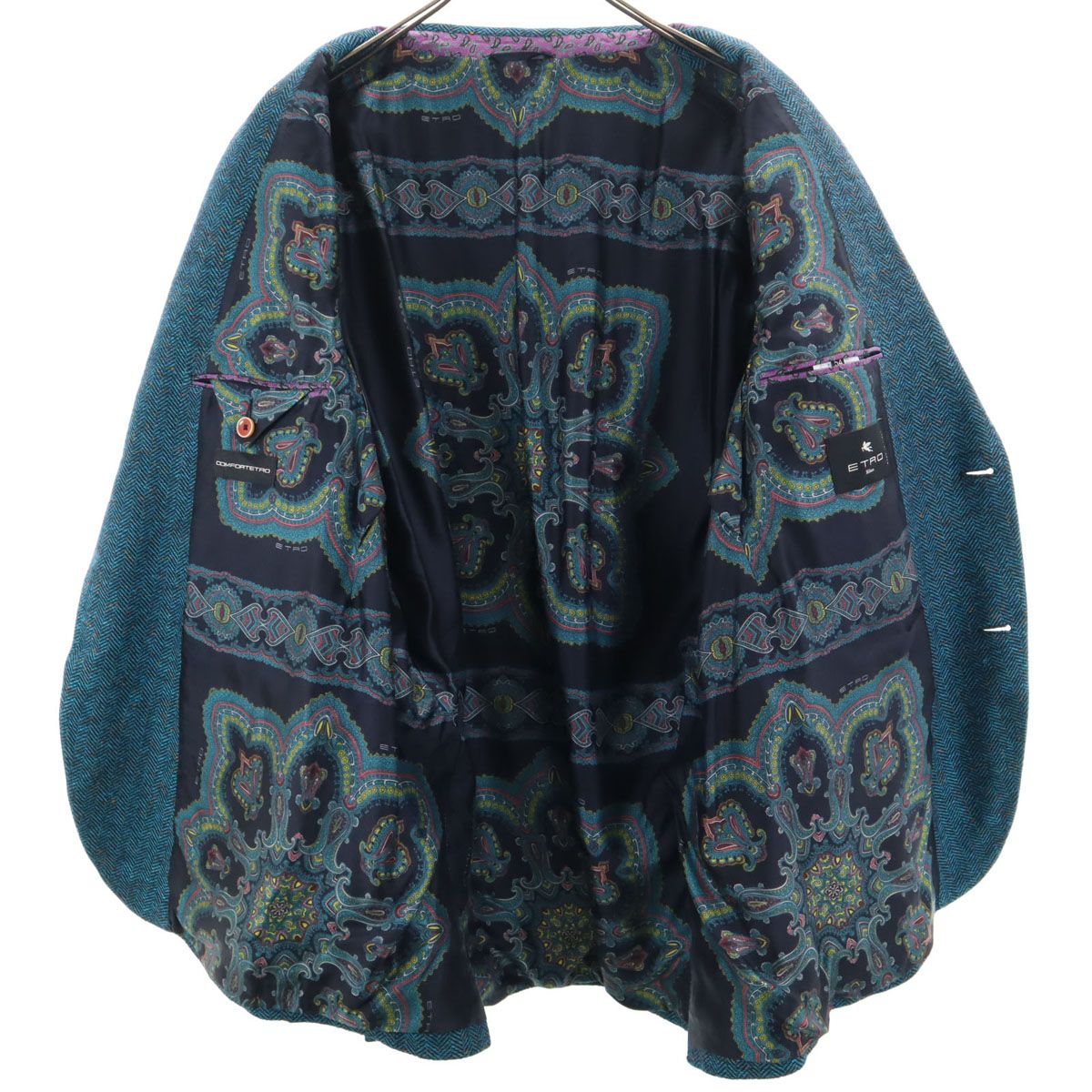 ETRO エトロ イタリア製 リネンブレンド ヘリンボーン ネップ