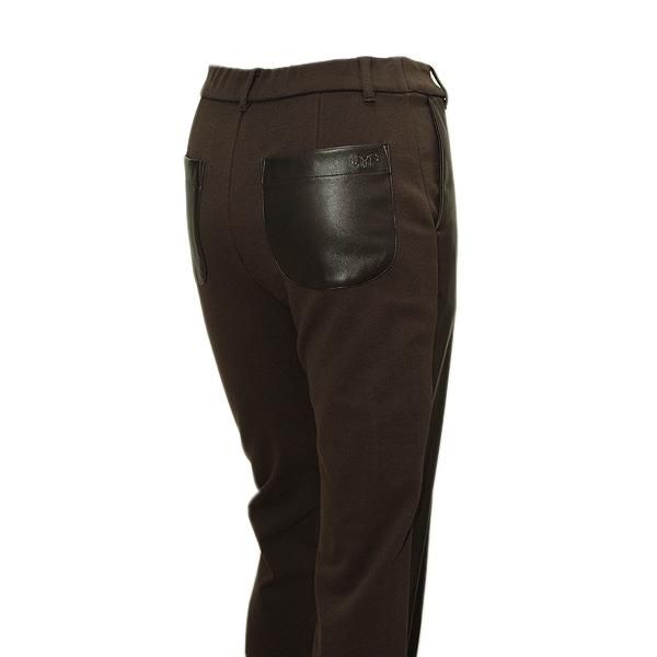 合皮×ニットパウダー裏起毛パンツ 005-75110