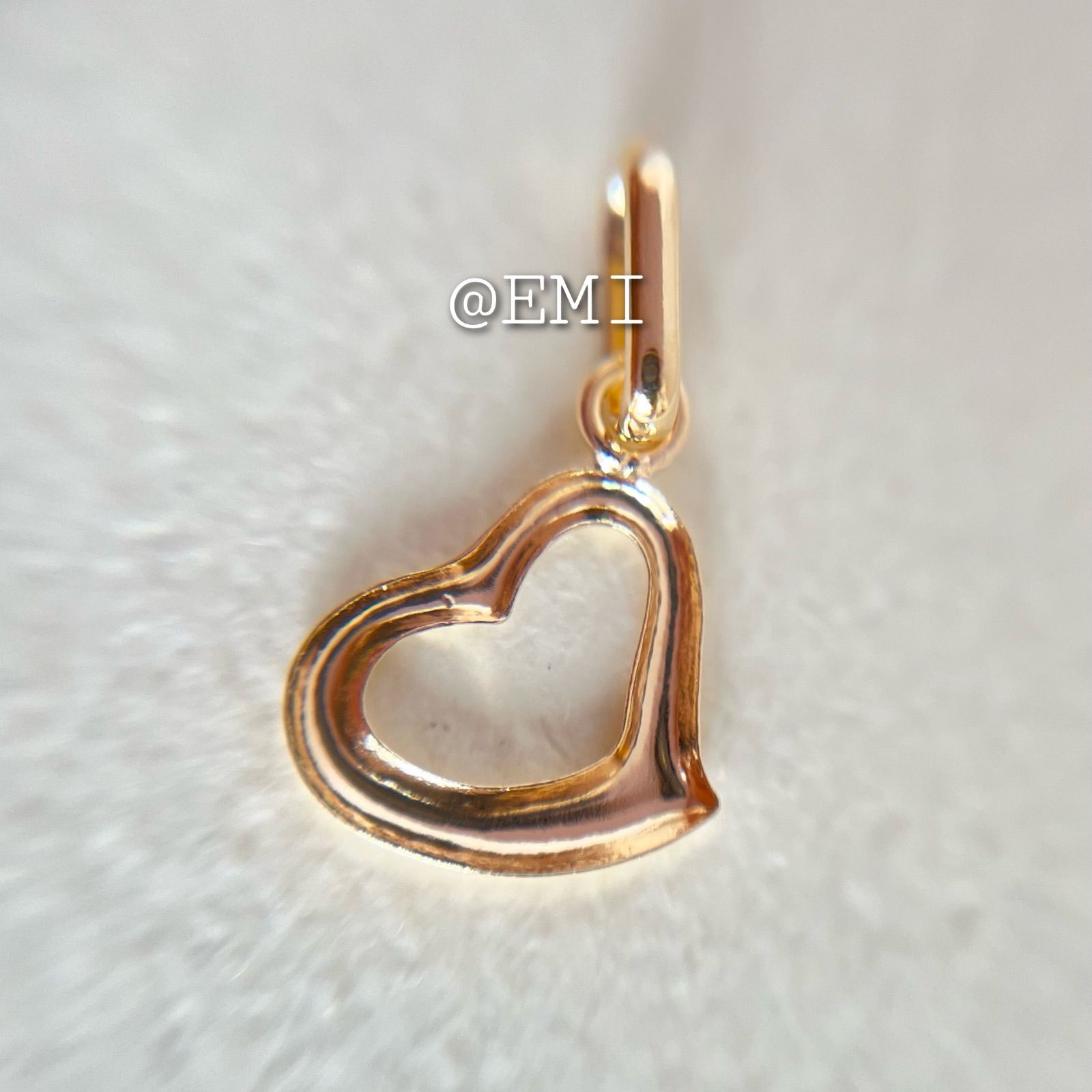 k18　OpenHeartペンダントトップ K18 オープンハート チャーム ペンダントトップ 18金 ORIGINAL