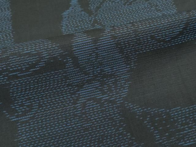 平和屋本店□極上 本場大島紬 市松草花文 逸品 未使用 CZAA2808s5