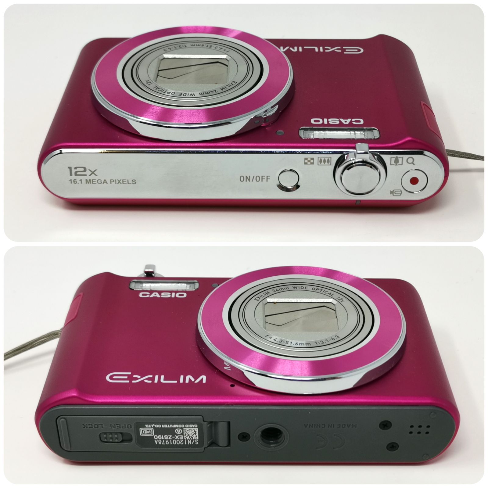 カシオ EXILIM EX-ZS190PK ピンク デジカメ デジタルカメラ 充電器ない