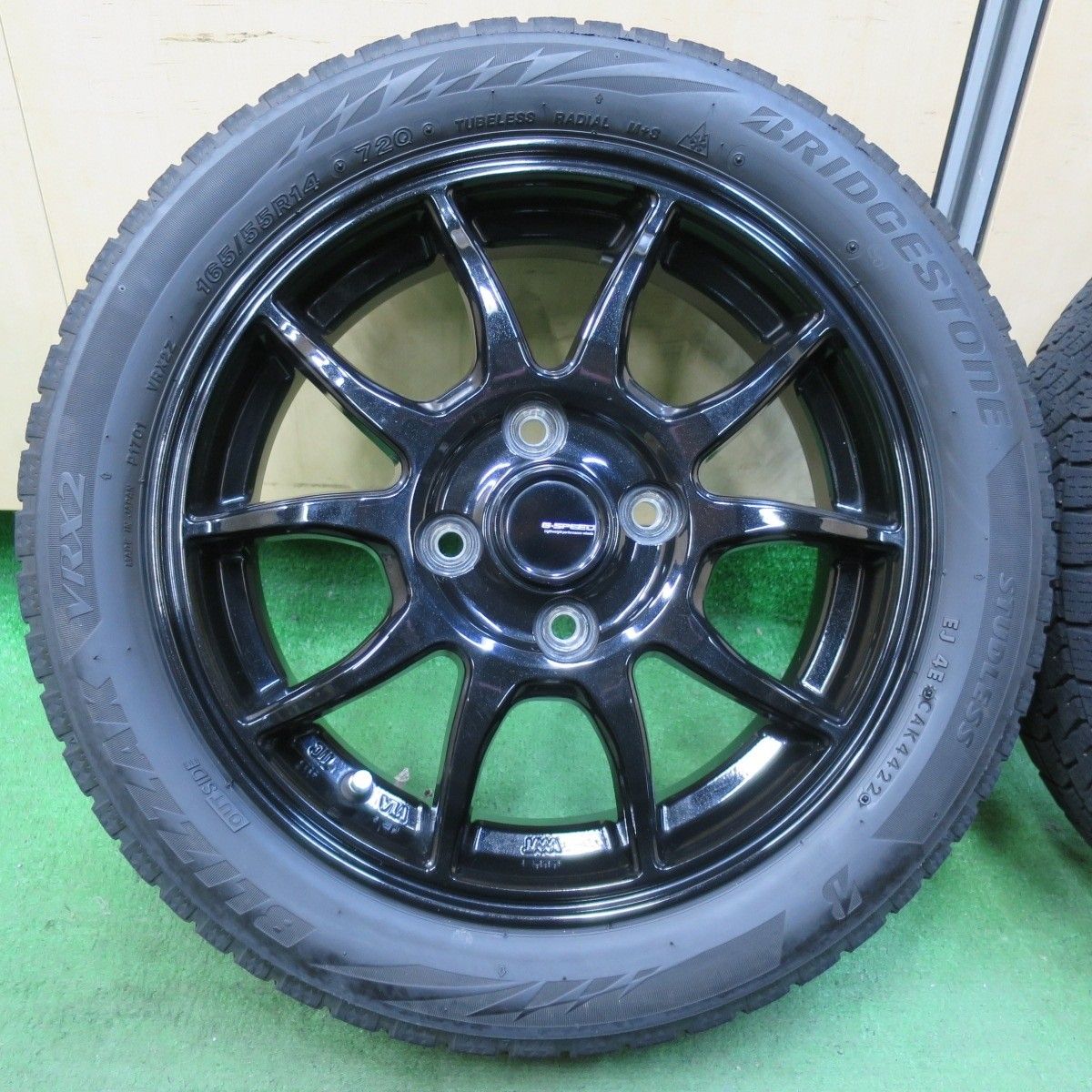 キレイ 22年 スタッドレス 165 55R14 ブリヂストン ブリザック VRX2 G-SPEED Gスピード 14インチ 軽自動車 パレット ワゴンR 等 PCD100 4H 5012007イス