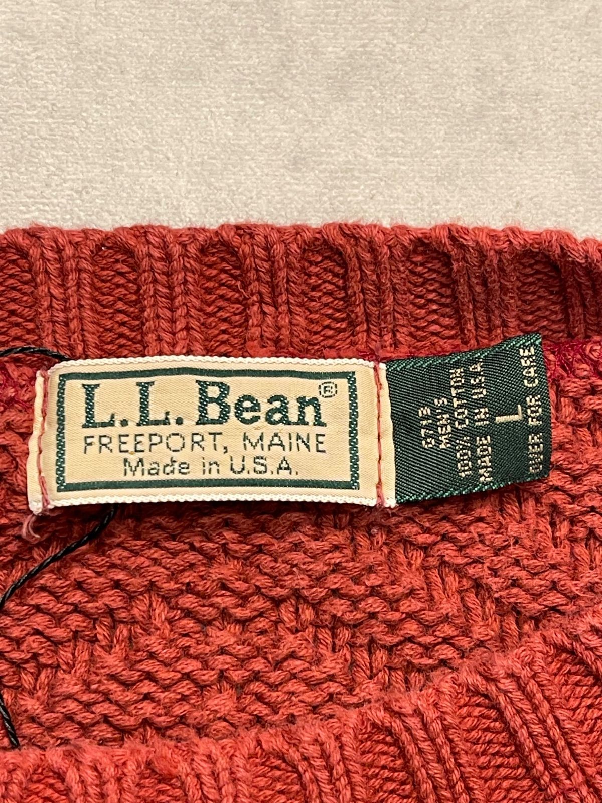 L.L.Bean Cotton Knit 80‘s エルエルビーン コットンニット Lサイズ
