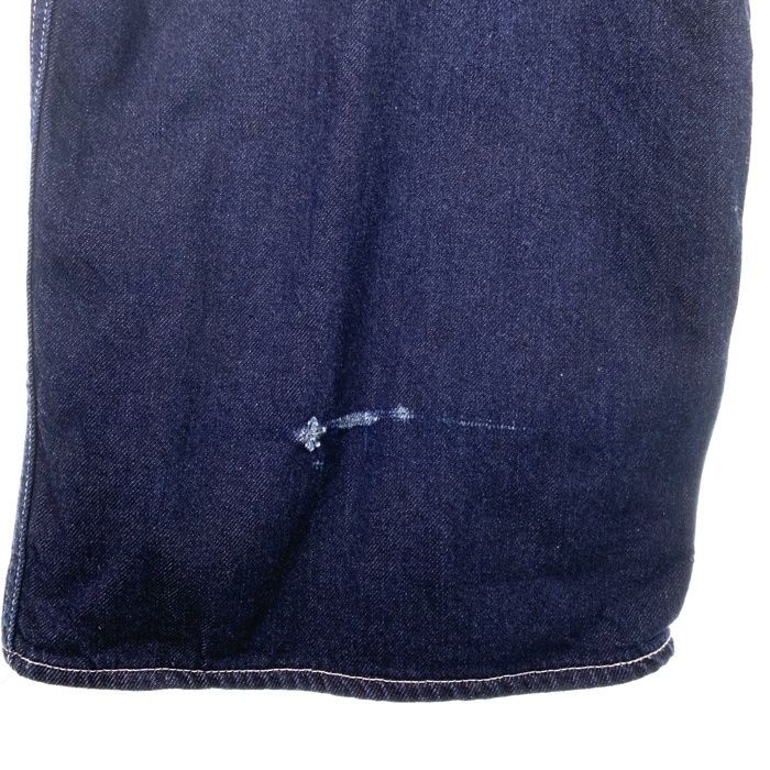 【未使用】EVISU／エヴィス　デニムオーバーオール　ダブルニー　濃紺 EVISU エヴィス ダブルニーデニムオーバーオール インディゴ