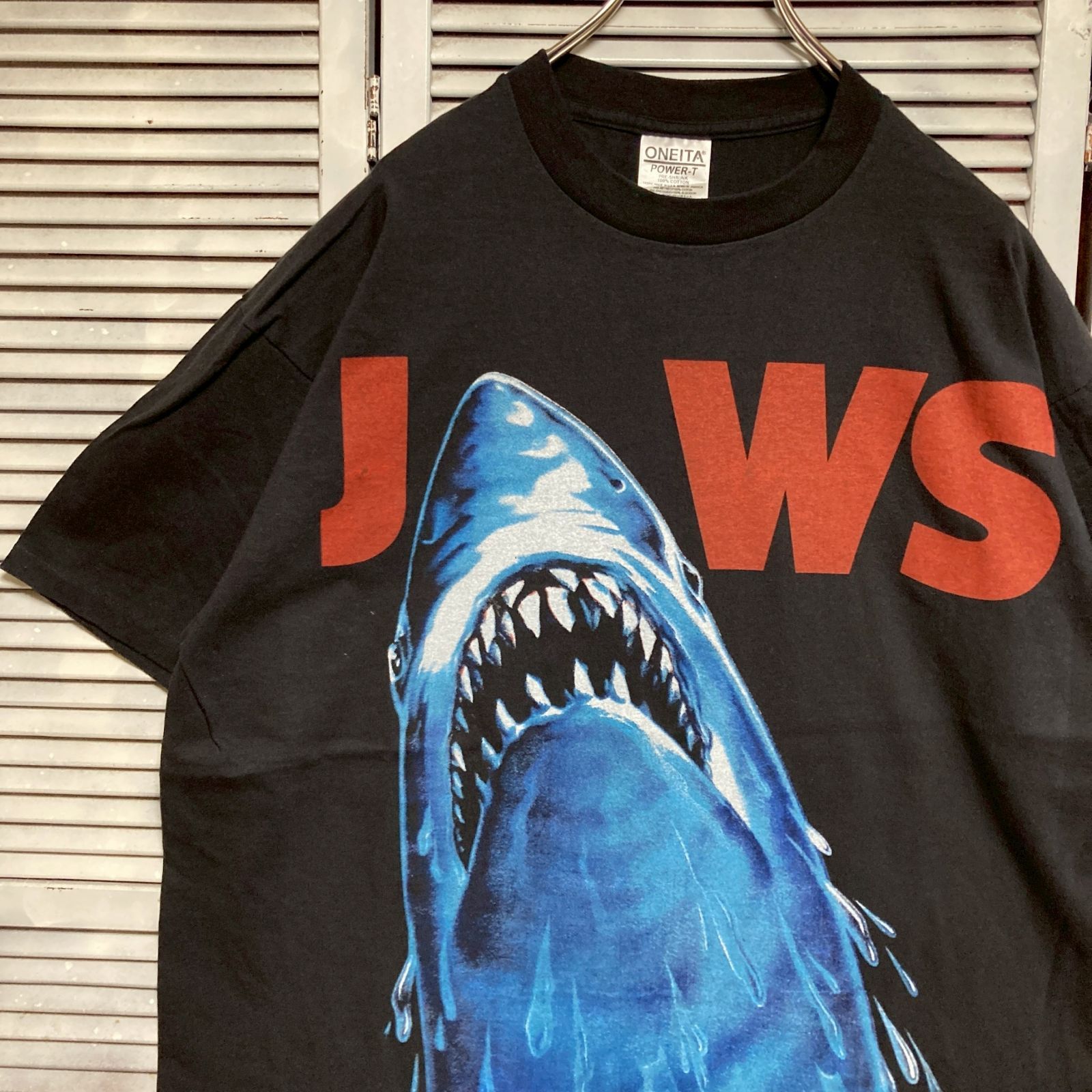 ONEITA製 93年映画ジョーズ 名作ムービーTシャツ jaws - メルカリ