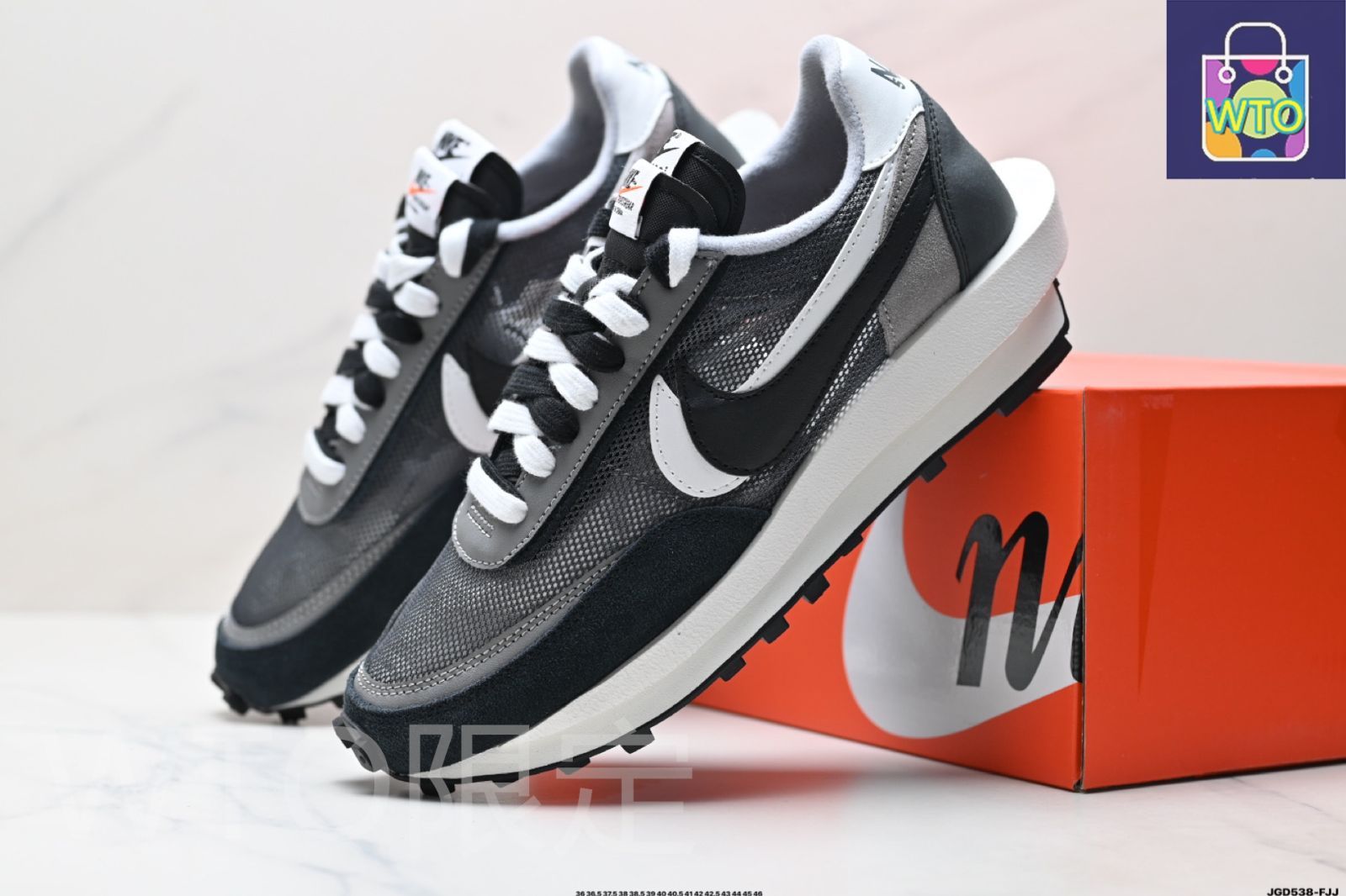 NIKE×sacai サカイ　LDWAFFLE 37 24センチスニーカー sacai x ナイキ LDワッフル 'Black' 発売日. Nike SNKRS