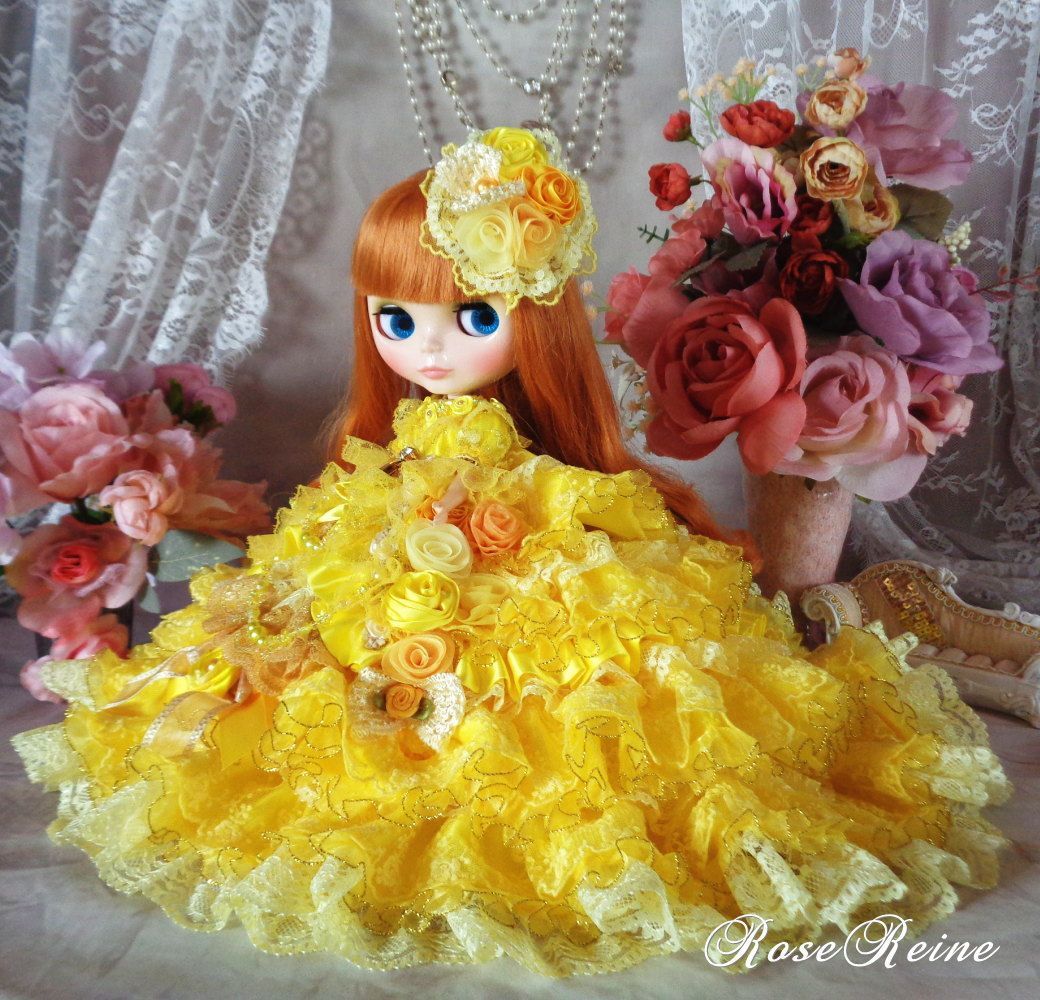 ベルサイユの薔薇 ロマンスフェアリーイエロー 豪華15段ボリュームフリルドレス ベルサイユの薔薇 ロマンスフェアリーイエロー 豪華15段