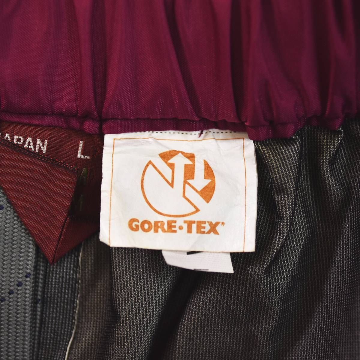 鮮明さのある 高機能 モンベル montbell ゴアテックス GORE－TEX ナイロン レイン パンツ ジップアップ L パープル アウトドア ウェア トレッキング クライミング タウンユース レジャー レディース ♪