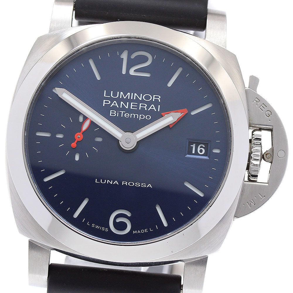 パネライ PANERAI PAM01404 ルミノール クアランタ ルナロッサ デイト スモールセコンド 自動巻き メンズ良品箱・保証書付き_863708