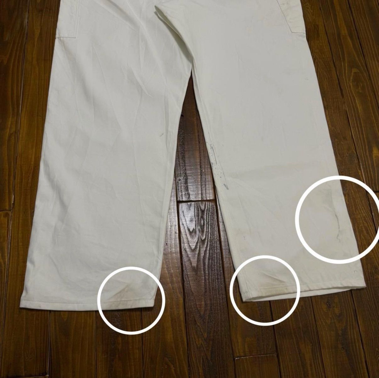 オーバーオール ペンキ加工