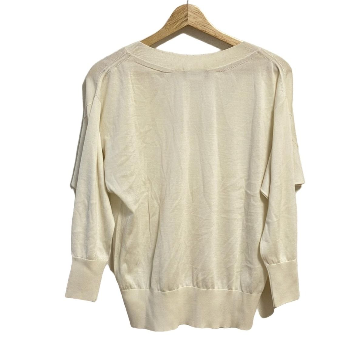 Drumohr ドルモア 七分袖セーター サイズS レディース - アイボリー