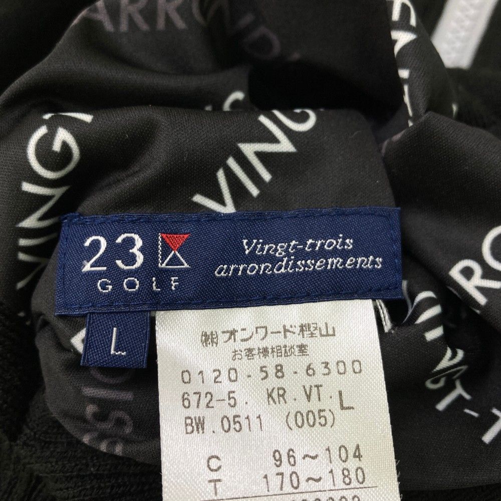 サイズ：L 23区GOLF ニジュウサンクゴルフ リバーシブル 長袖