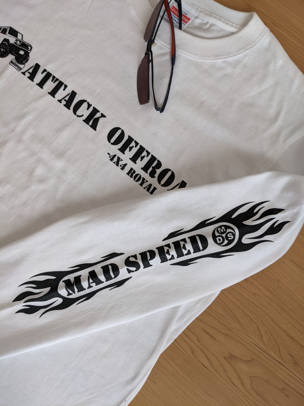 MADSPEED】趣味Tシャツ ジムニー シエラ 長袖 ホワイト JB64 JB74 JB23