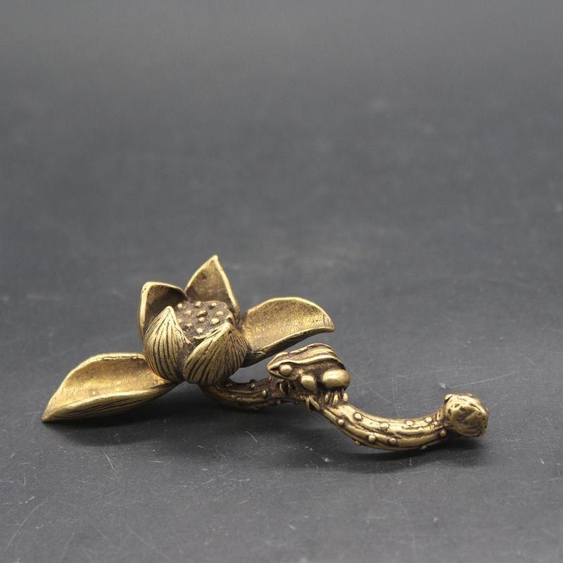 銅 細工 蓮華茶シャベル 筆架 筆棚書道具 文房具 装飾品 工芸品