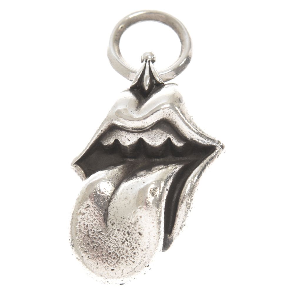 クロムハーツ  LIPS TONGUE CHARM/リップアンドタンチャーム シルバーネックレストップ  メンズ