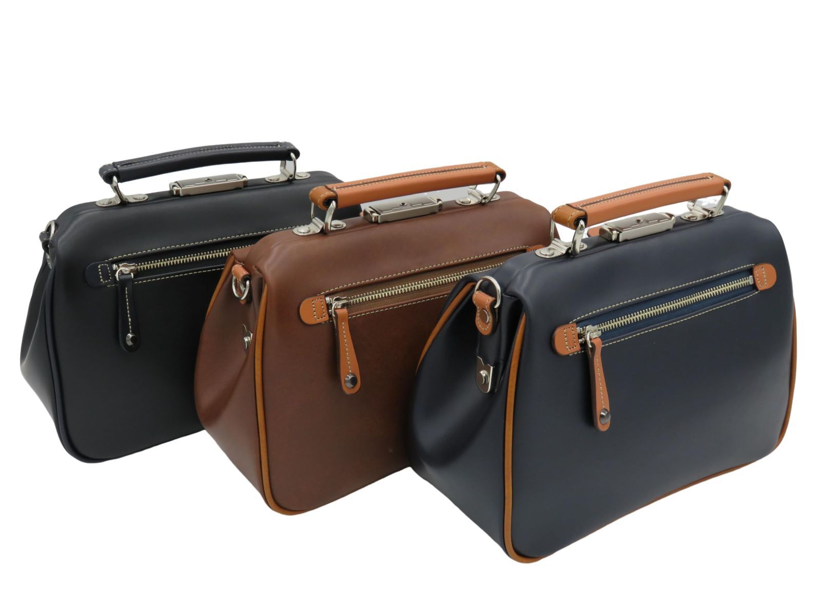 キワダ] 旅行、出張用かばん 兵庫県豊岡製ワンタッチ錠開閉式ダレス