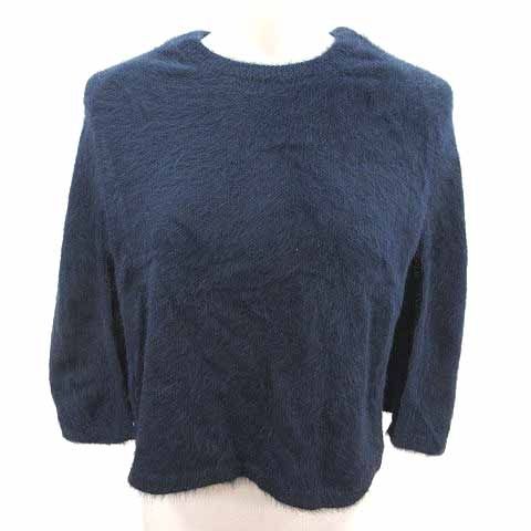 ビアズリー BEARDSLEY ウールシャツ ウールジャケット 紺 ネイビー ビアズリー BEARDSLEY ノーカラーデニムジャケット （blue