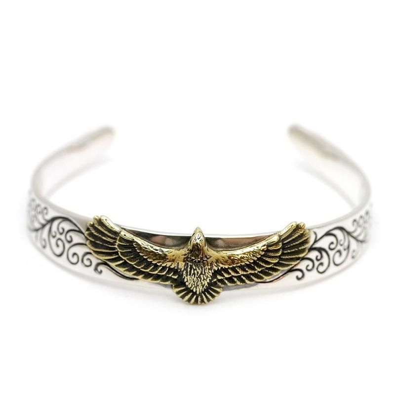 インディアンジュエリー アラベスク イーグル バングル シルバー925