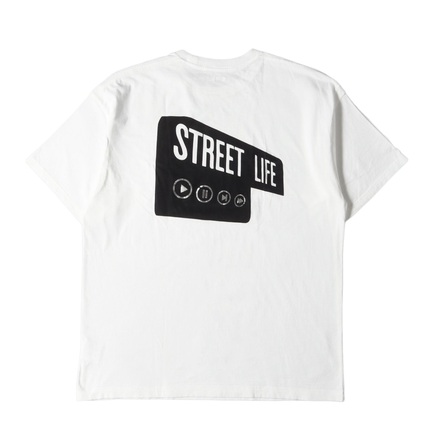 美品 SEQUEL シークエル Tシャツ サイズ:XL グラフィック プリント クルーネック 半袖Tシャツ ホワイト 白 トップス カットソー【メンズ】