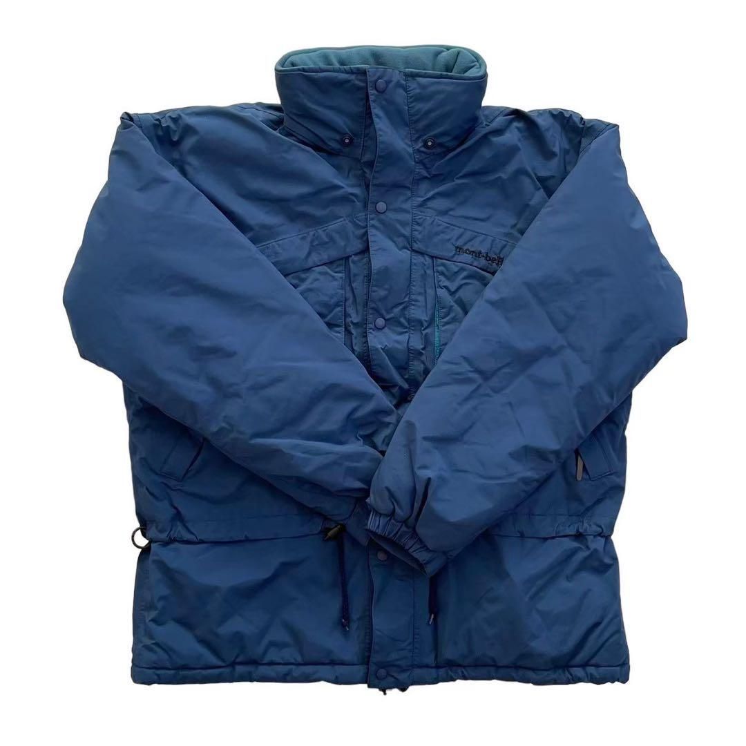 montbell モンベル ダウンコート 青 防寒具 山 登山 キャンプ - メルカリ