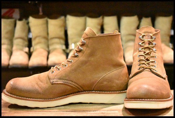 【9.5D 良品 10年】レッドウィング 8181 スエード アイリッシュセッター 茶 ミュールスキナー プレーントゥ ブーツ redwing HOPESMORE【FB292】