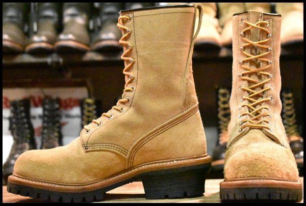 極美品 REDWING レッドウィング 9211　スエードロガーブーツ 7D 楽天市場】REDWING レッドウィング 9インチ ロガー レザー