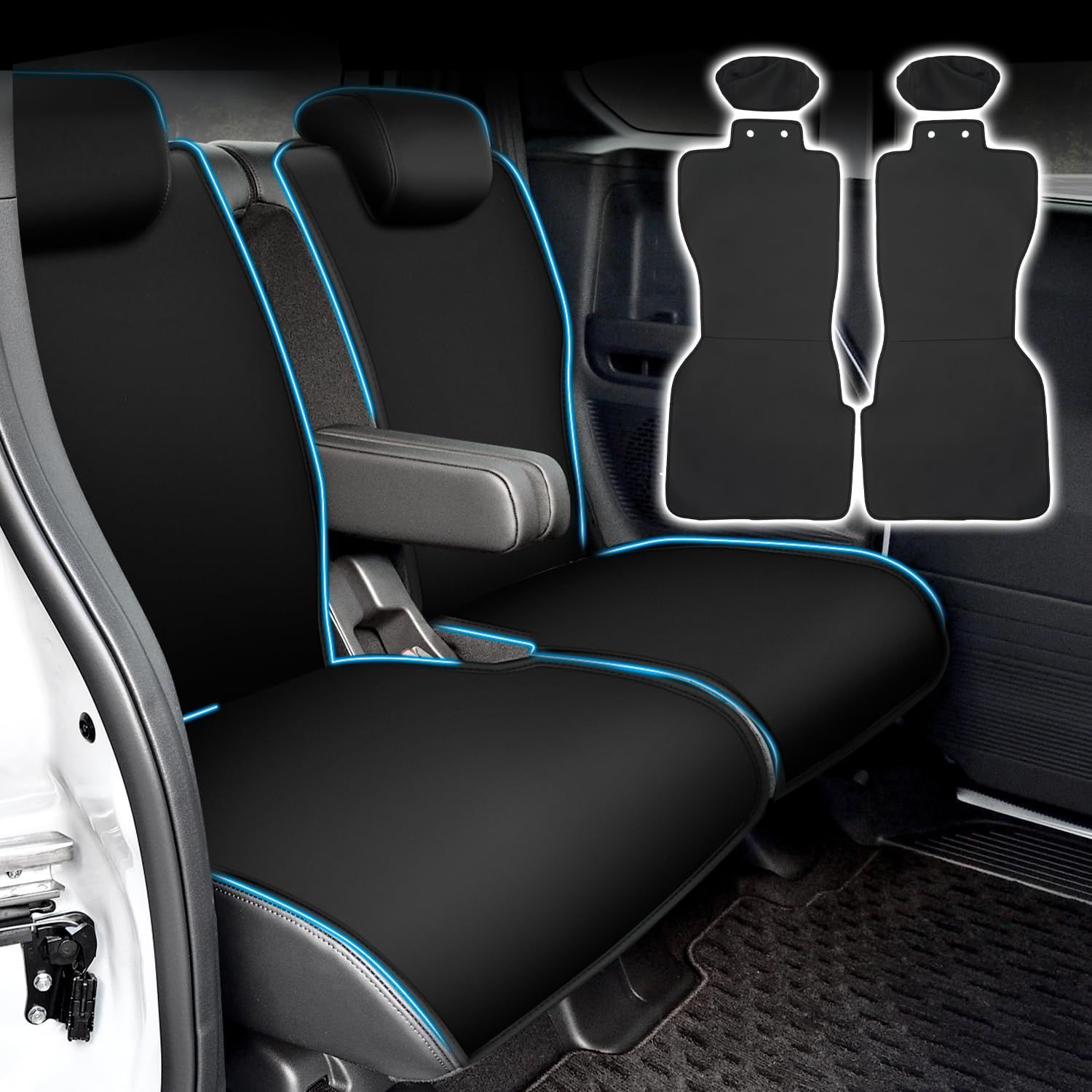 Cartist 新型N-BOX JF5 JF6 に適用 シートカバー 車用 シートカバー フルサラウンドシート 新型エヌボックス NBOX 2025年10月～現行 N-BOX JOY カスタム 車種 設計 カーシートカバー 座席カバー 二目列用 取付簡
